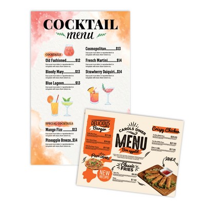 Stone Paper Menus - 11" x 17"