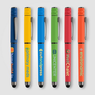 Tavi Recycled Plastic Fidget Spinner Stylus Gel Pen - ColorJet