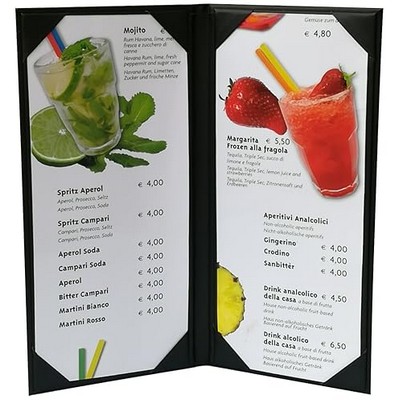 11 x 17" 2 Views Menu Holder Menu Covers Menus Pad-folios Clipboard Certificate Holders