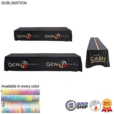 48 Hr Quick Ship - Sublimated Table Cloth for 12' table (or 2 x 6' tables combined), Closed Back