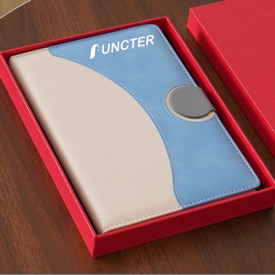 PU Magnetic Closure Buckle A5 Lined Journal Notebooks w/ Gift Box