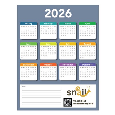 Wall Calendar - 8.5"x11"