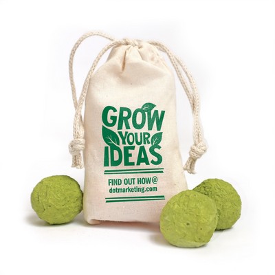 Herb Seed Bombs Muslin Bag 3