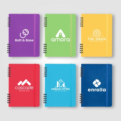 Jora Recycled Leather Spiral Bound Notebook - A5